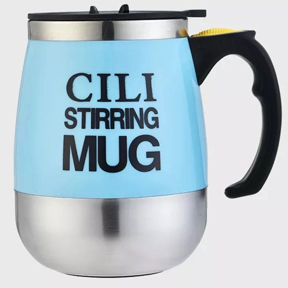 Trade Shop - Tazza Bicchiere Automescolante Cili Stirring Mug Per Cappuccino Latte Colazione -