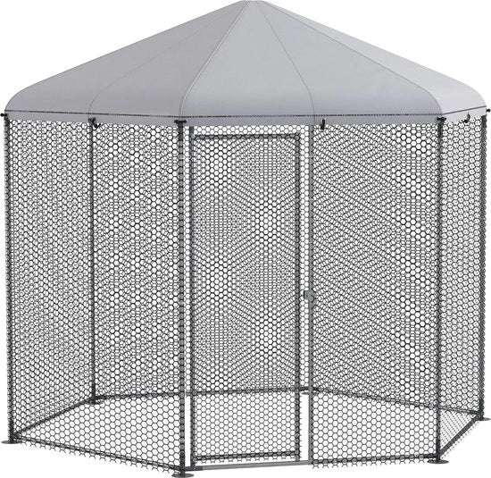 Recinzione a forma di zeshoek per galline da esterno - Spazio per 5-8 galline - Impermeabile e resistente ai raggi UV