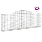 Cesti Gabbioni ad Arco 2 pz 300x30x100/120 cm Ferro Zincato
