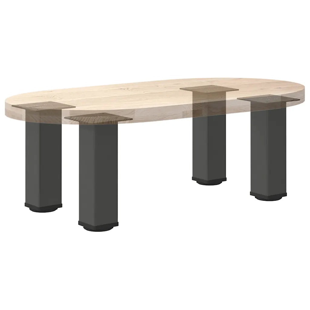Gambe per tavolino 4 pz Antracite 42-44 cm Acciaio 4012466
