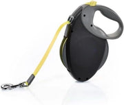 Cintura per cani 10 Metri - Corda per cani 10 Metri - Corda per cani a rullo 10 Metri per cani fino a 50 kg/110 lbs - nero/neon