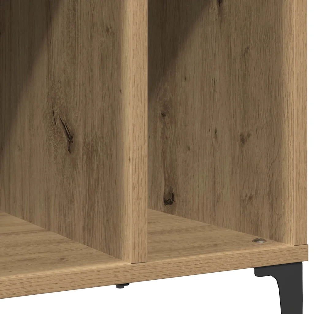 Mobile Porta Dischi Rovere Artigianale 100x38x48 cm Multistrato 857170