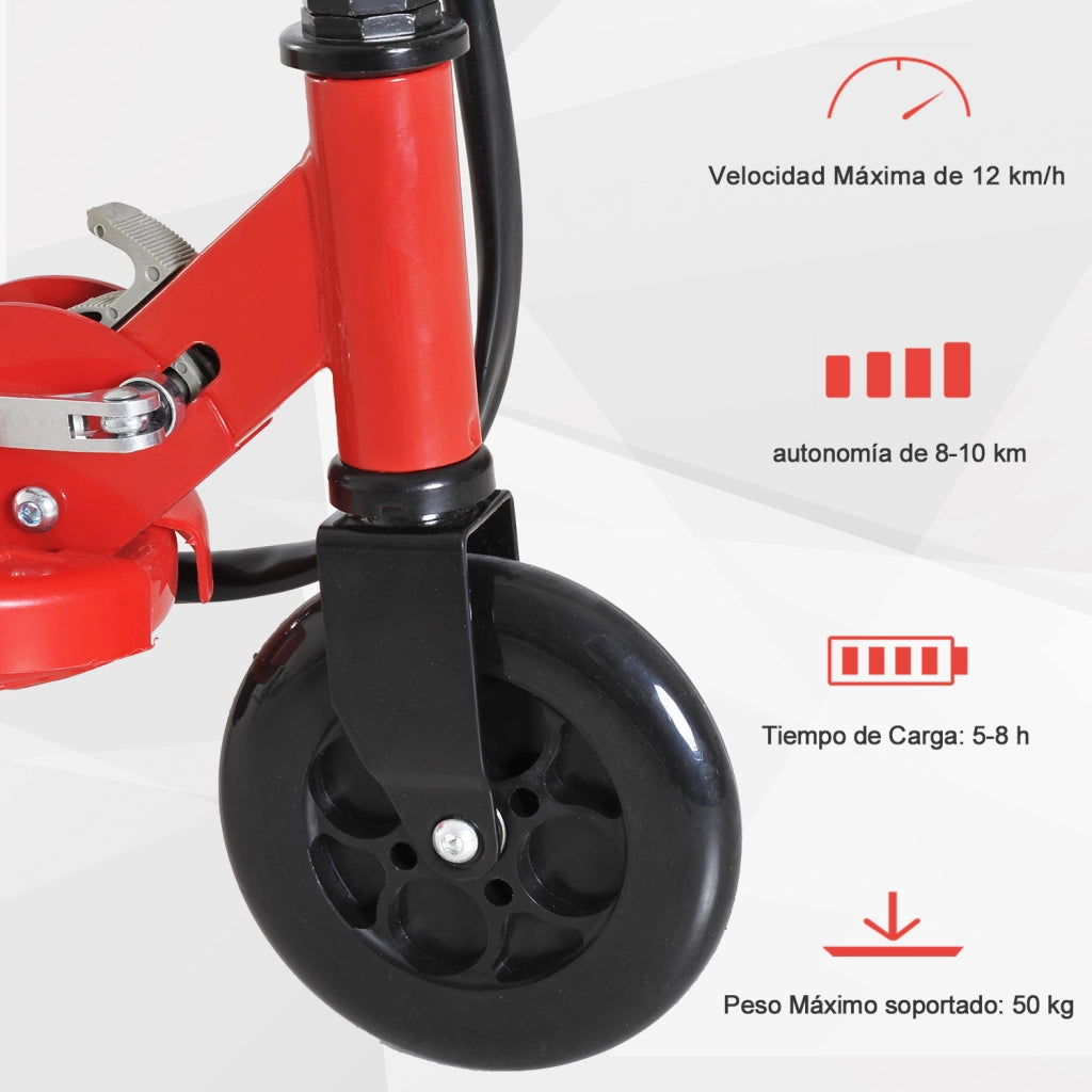 Scooter Elettrico Pieghevole per Bambini ¨C zephmum ¨C Rosso 74x36x69-91 cm
