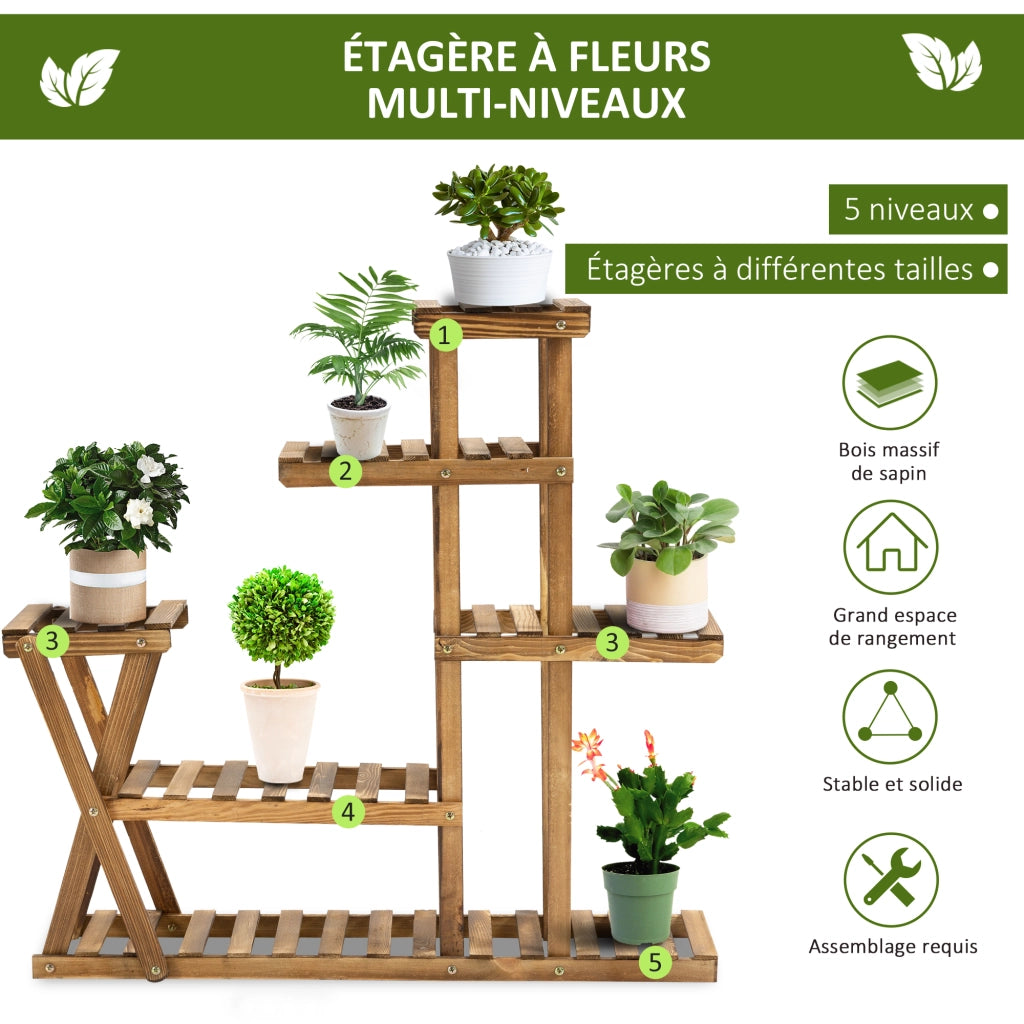 Libreria da Giardino in Legno per Piante ¨C Zephmum ¨C 98x28x95 cm