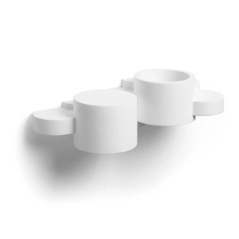 Trade Shop - Applique In Gesso Parete Bianco Moderna Luce Up&down G9 Cilindri Sfalsati Gs-e77 -