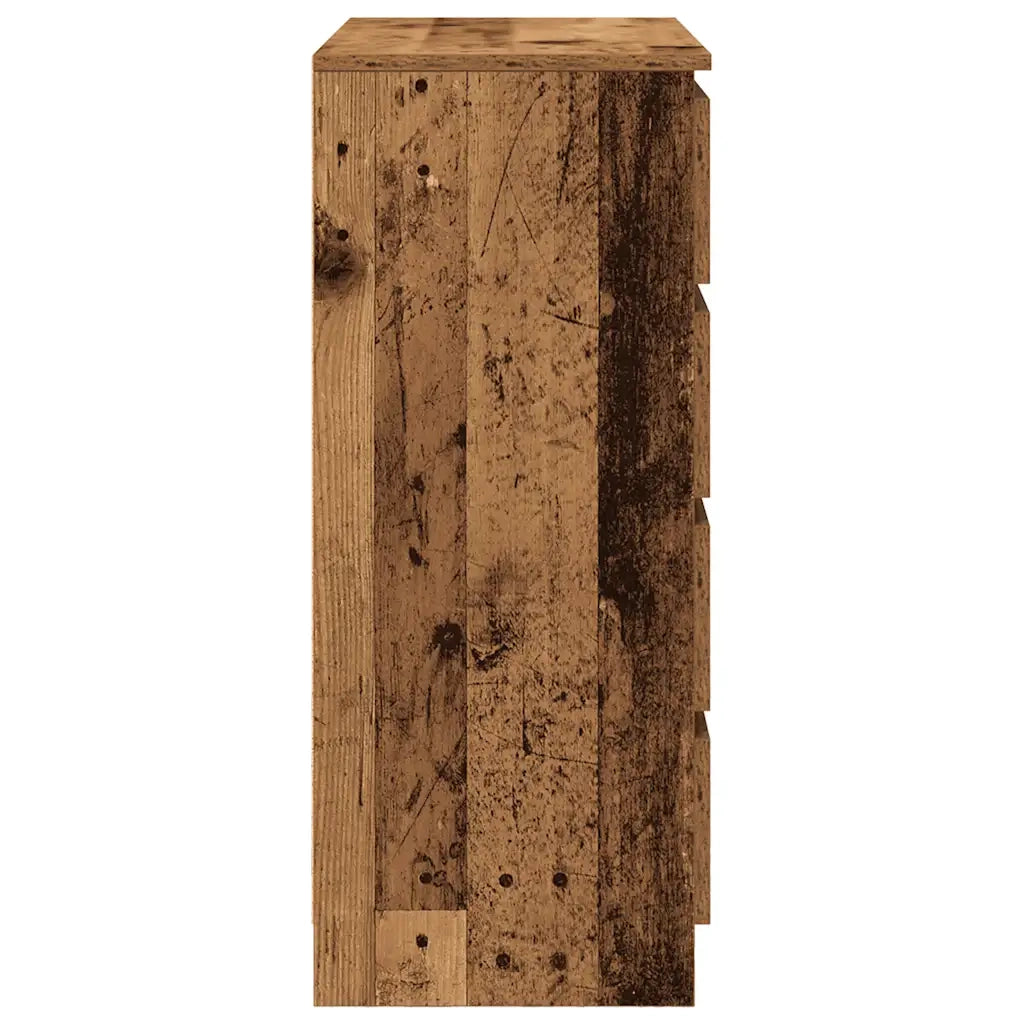 Credenza con Cassetti Legno Antico 71x35x84 cm in Truciolato