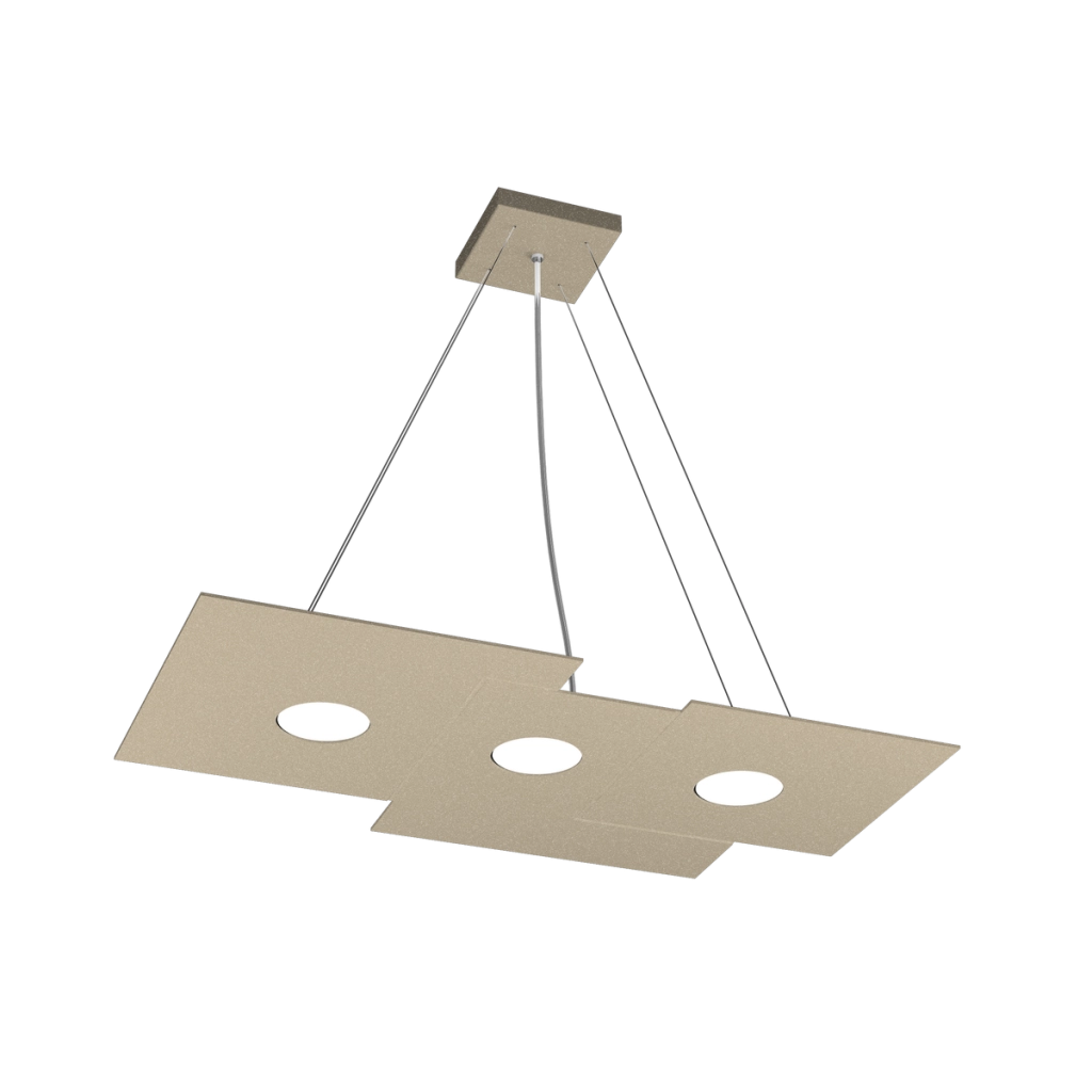 PLATE SOSPENSIONE 3 LUCI ATTACCO GX53 SABBIA