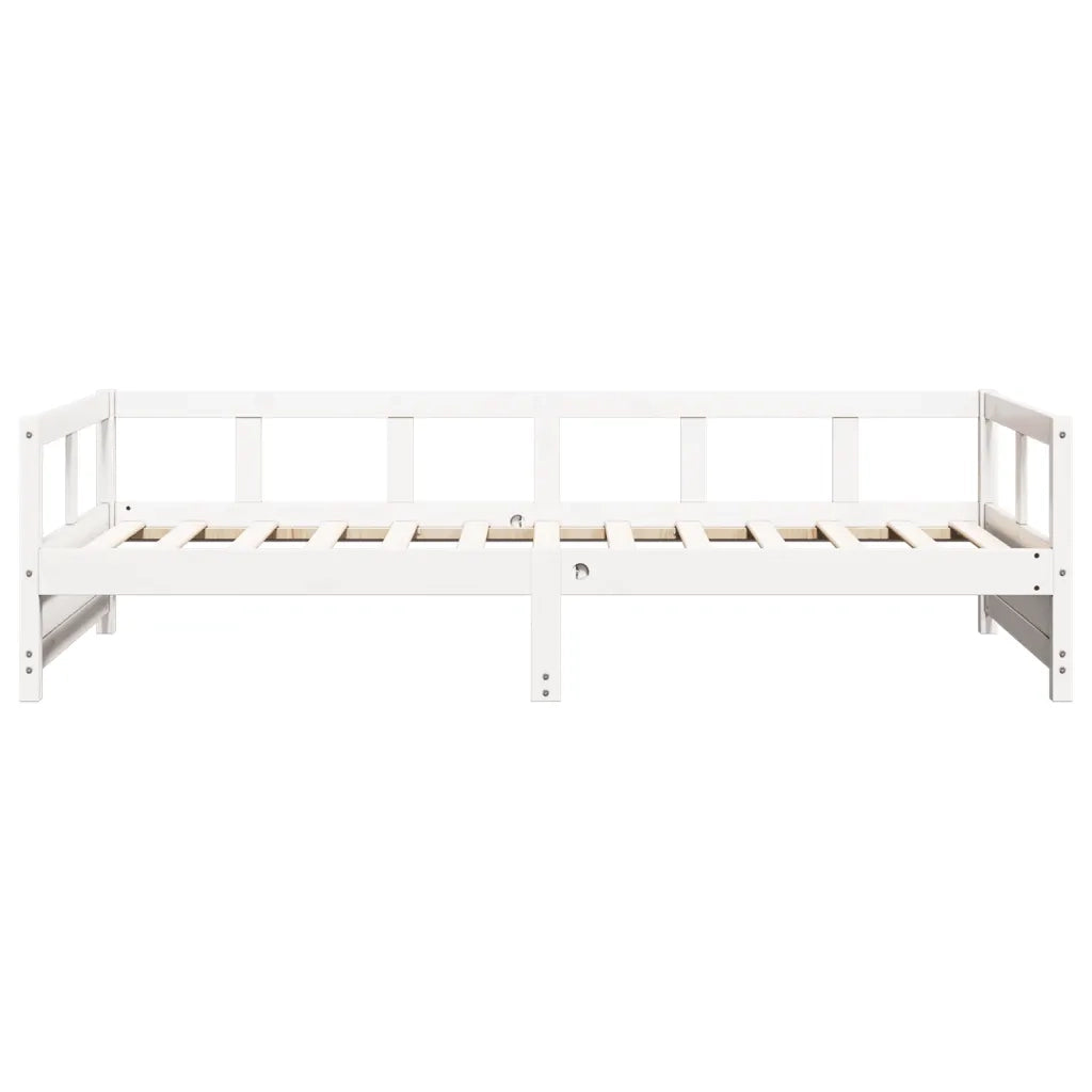 Dormeuse senza Materasso Bianca 90x200 cm Legno Massello Pino 854962