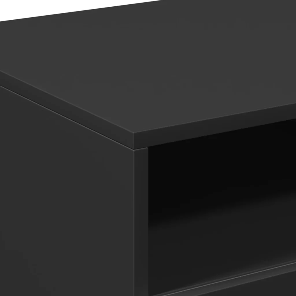 Tavolino da Soggiorno con Luci LED Nero 90x49x40 cm