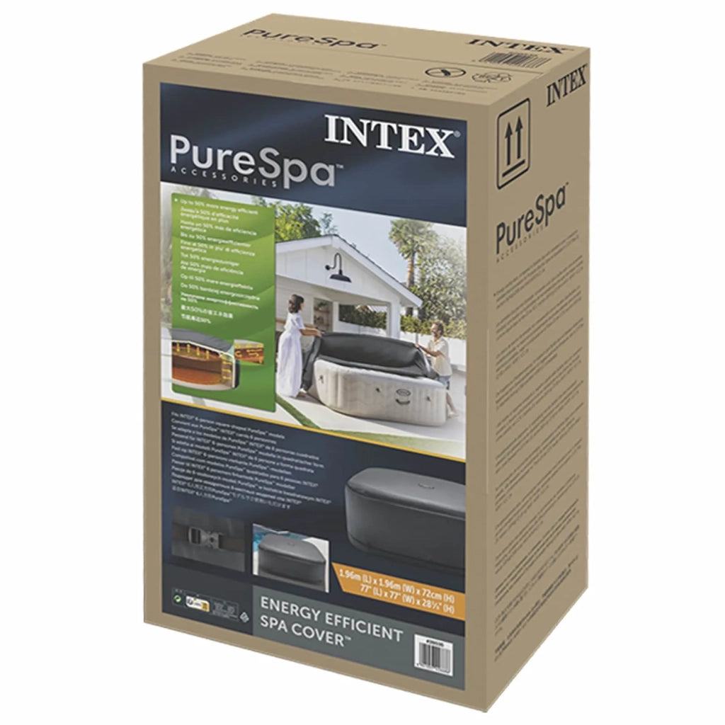 INTEX Copridoccia per Spa  Grigio Scuro 196 x 196 x 72 cm PVC 42035642