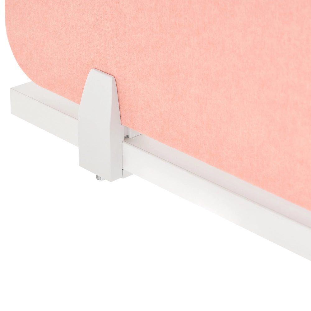 Schermo da tavolo Beige PET Board Copertura in tessuto 72 x 50 cm Schermo acustico Morsetti di montaggio modulari Casa Ufficio