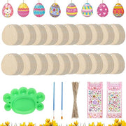 Articoli per decorazione di Pasqua - 50 pezzi con cordoncino decorativo - Adesivi con diamante - Set di pennelli per la pittura