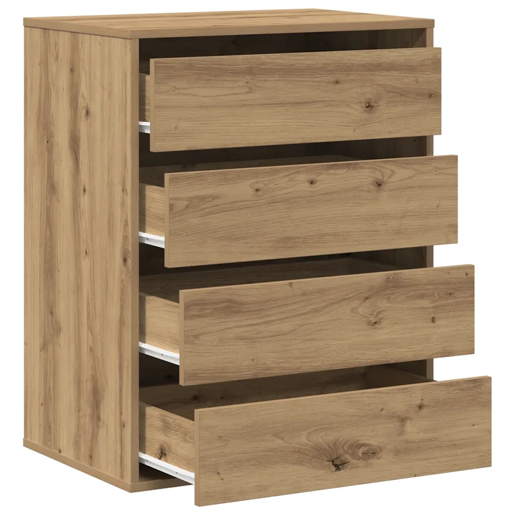 vidaXL Cassettiera Angolare Rovere Artigianale 60x41x76cm Multistrato