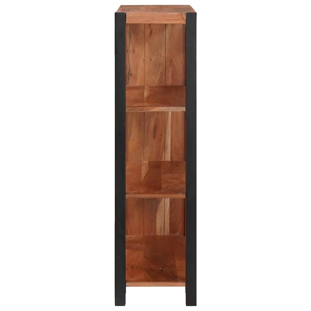 Libreria-Scaffale per Libri-Mobile di Stoccaggio Marrone 80 x 30 x 110 cm Legno di Acacia Massello