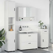 Set di mobili per il bagno con cassetto con porta 4 pcs Bianco 3393053