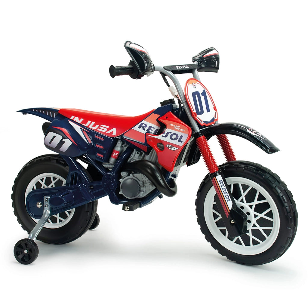 Moto Elettrica per Bambini 6V Cross Repsol Design Sportivo Fino a 6 km/h Blu
