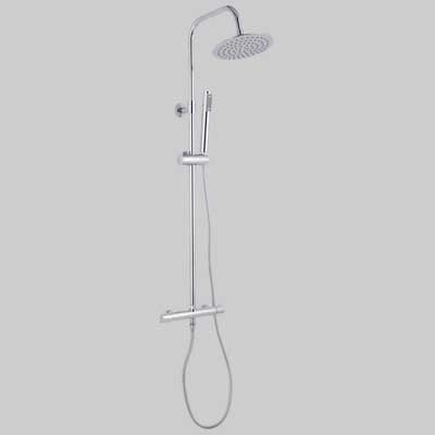 SET COLONNA FLORIDA TONDA CON MISCELATORE TERMOSTATICO  Cromato     CARDINALE