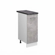 Armadio cucina dispensa alto R-Line Calcestruzzo/Bianco 30 cm, PL Antracite Vicco
