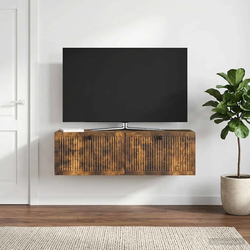 Mobile Porta TV da Muro Rovere Fumo 98 x 31 x 30 cm 898050