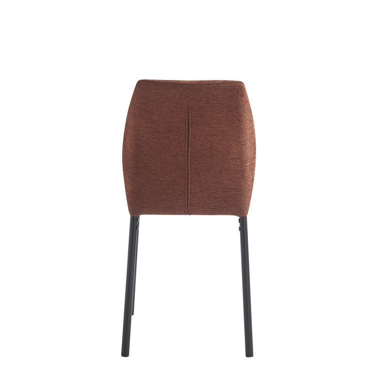 Set di 4 Sedie Anya In Tessuto Mattone Dimensione 56x42x88,5cm