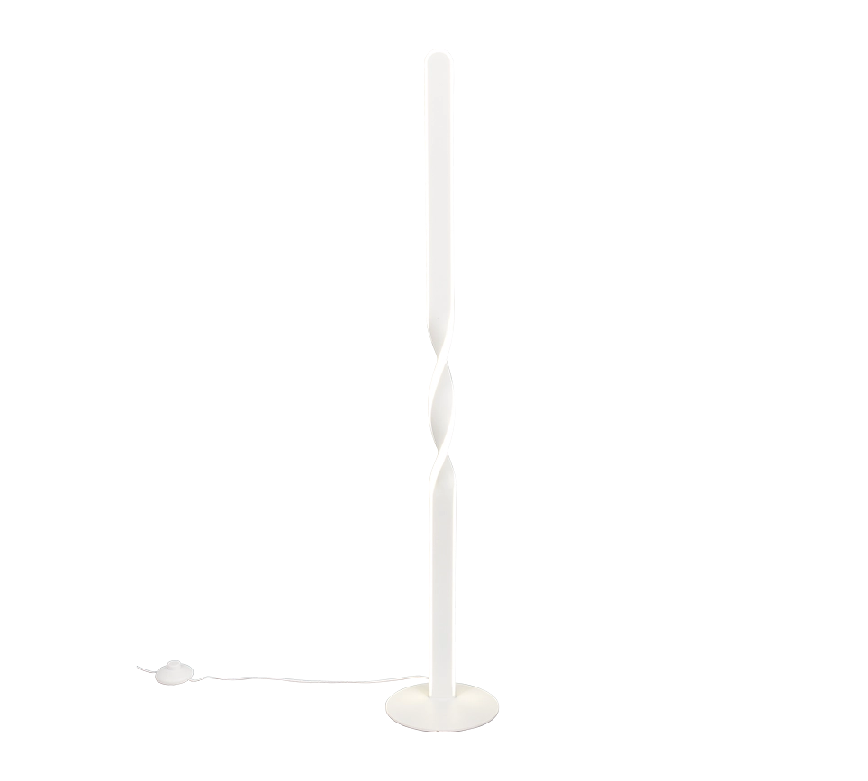 Piantana LED, metallo, bianco, H 110 cm, Ginko
