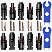 Connessioni per pannelli solari - Connessioni acqua-resistenti e resistenti agli elementi - Nero - Collegamenti cavi - Connector fotovoltaici -...