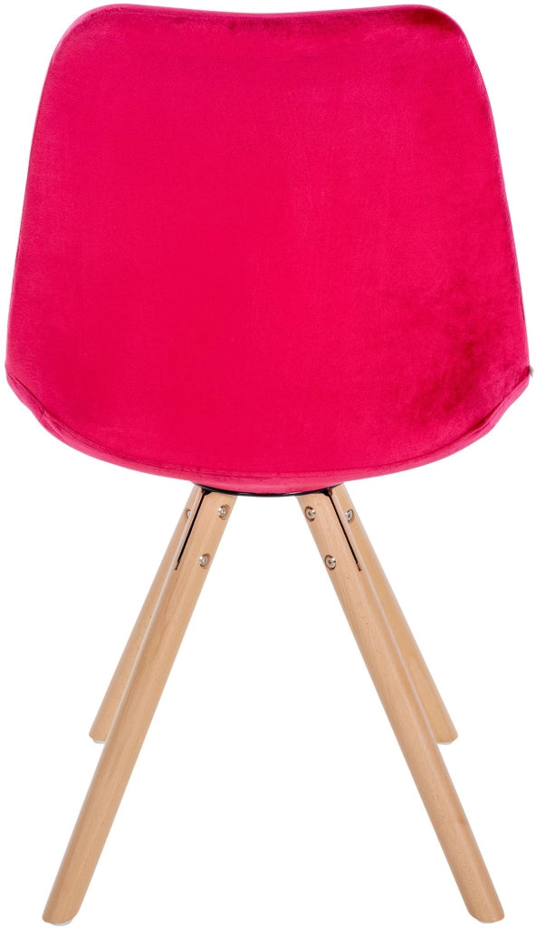 Sedia Sofia Velvet rosso,natura (rotondo)