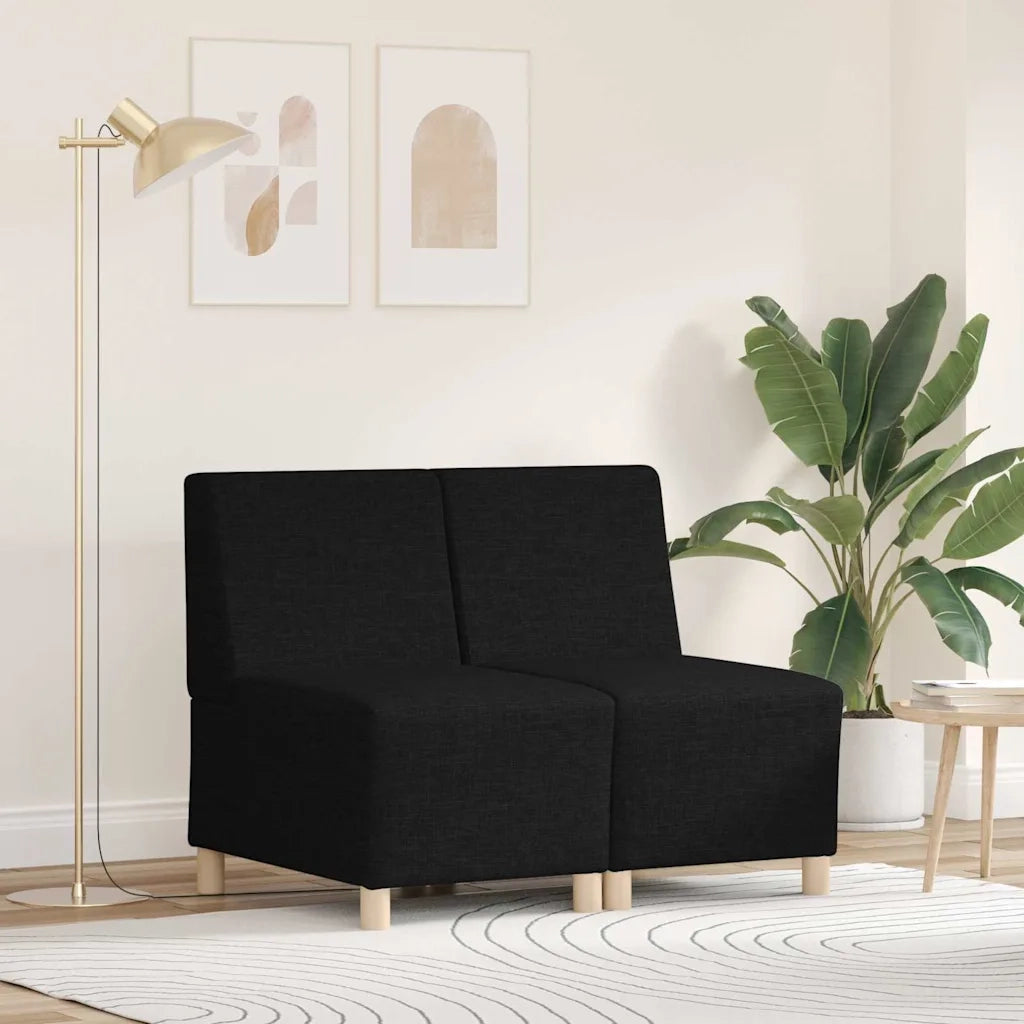 Unità di Divano Modulare Senza Braccioli 2 pcs Nero 3399750