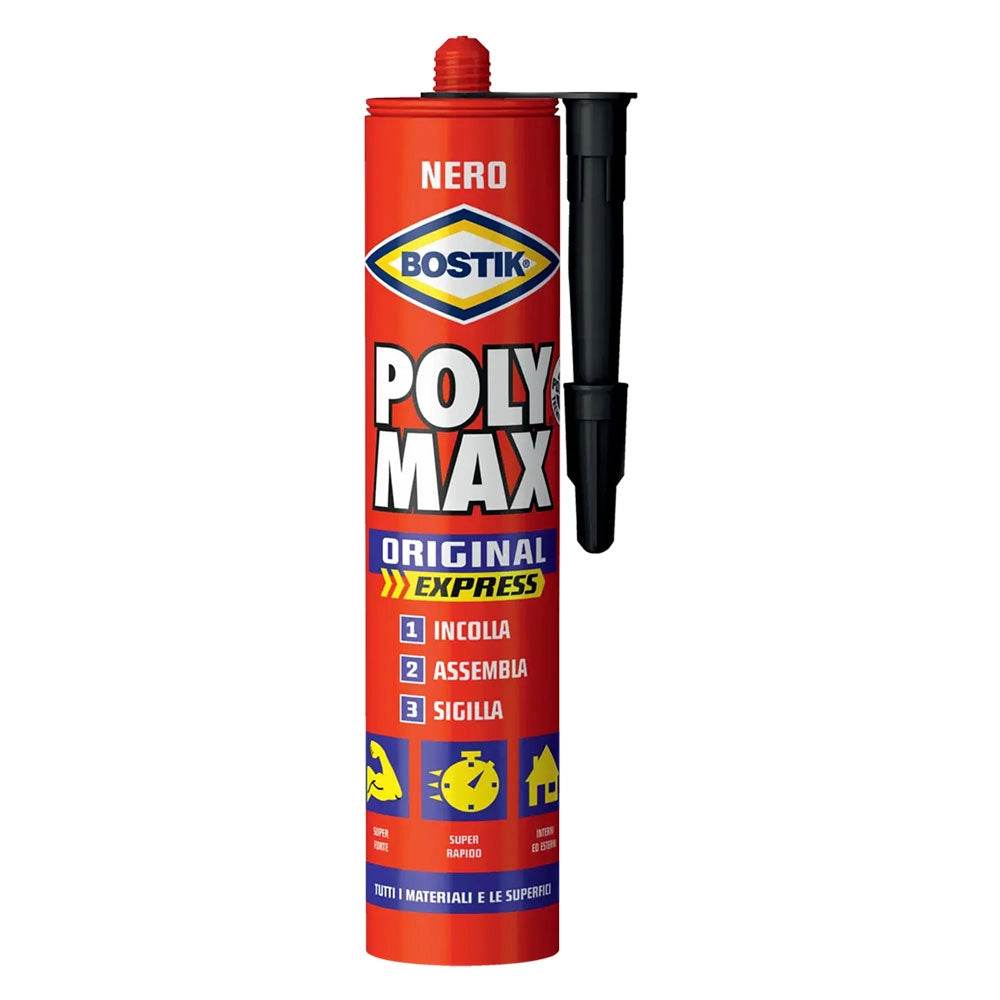 ADESIVO SIGILLANTE UNIVERSALE 'POLY MAX' ORIGINAL  gr. 425 - nero  - BOSTIK
