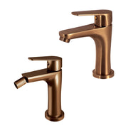 Set miscelatori lavabo e bidet oro rosa Como di Gedy