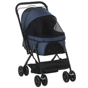 Carrello Portacani Pieghevole con Cesto ¨C zephmum ¨C Blu