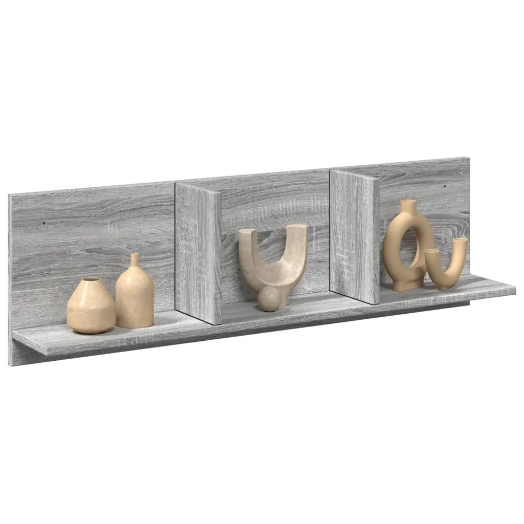 vidaXL Mobile a Parete 100x16,5x30 cm Grigio Sonoma in Truciolato