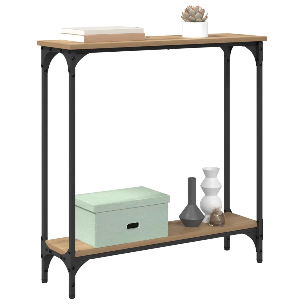 Tavolo consolle Rovere artigianale 75 x 22,5 x 75 cm