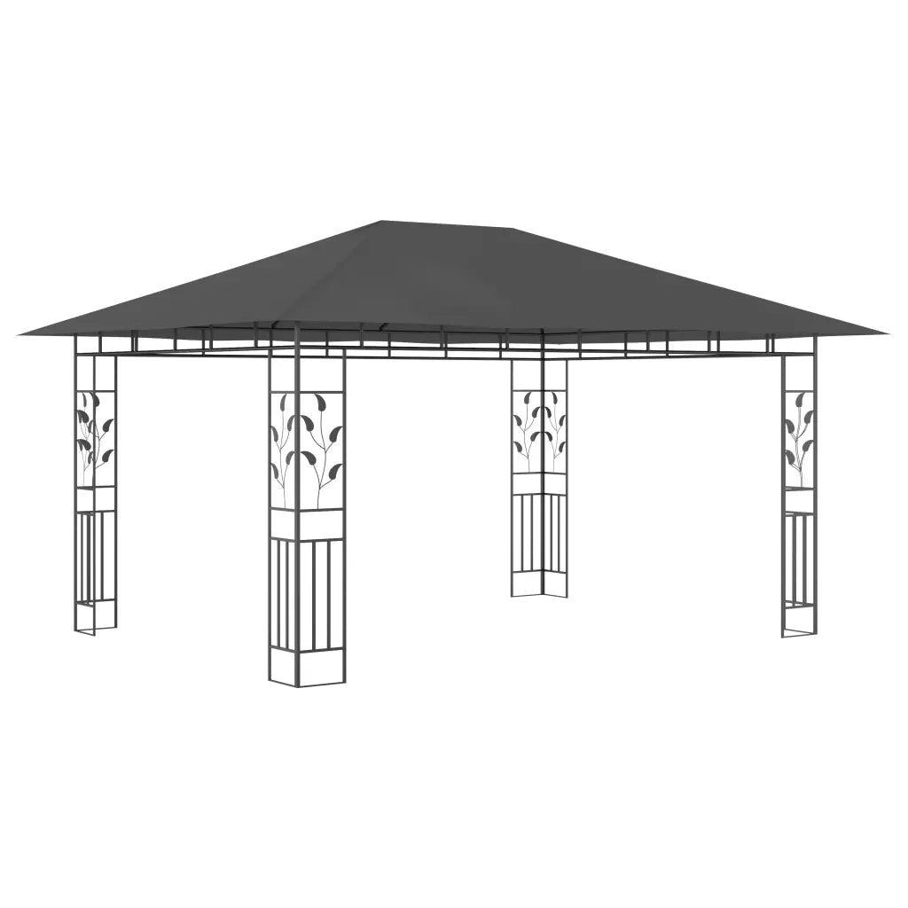 Gazebo con Zanzariera 4x3x2,73 m Antracite 180 g/mÂ² cod mxl 55320