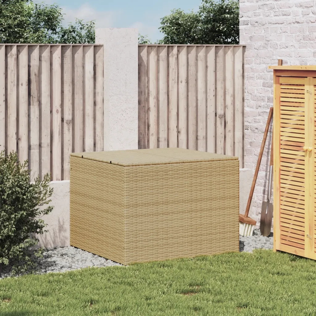 Contenitore da Giardino Beige Misto 291L in Polyrattan 365339