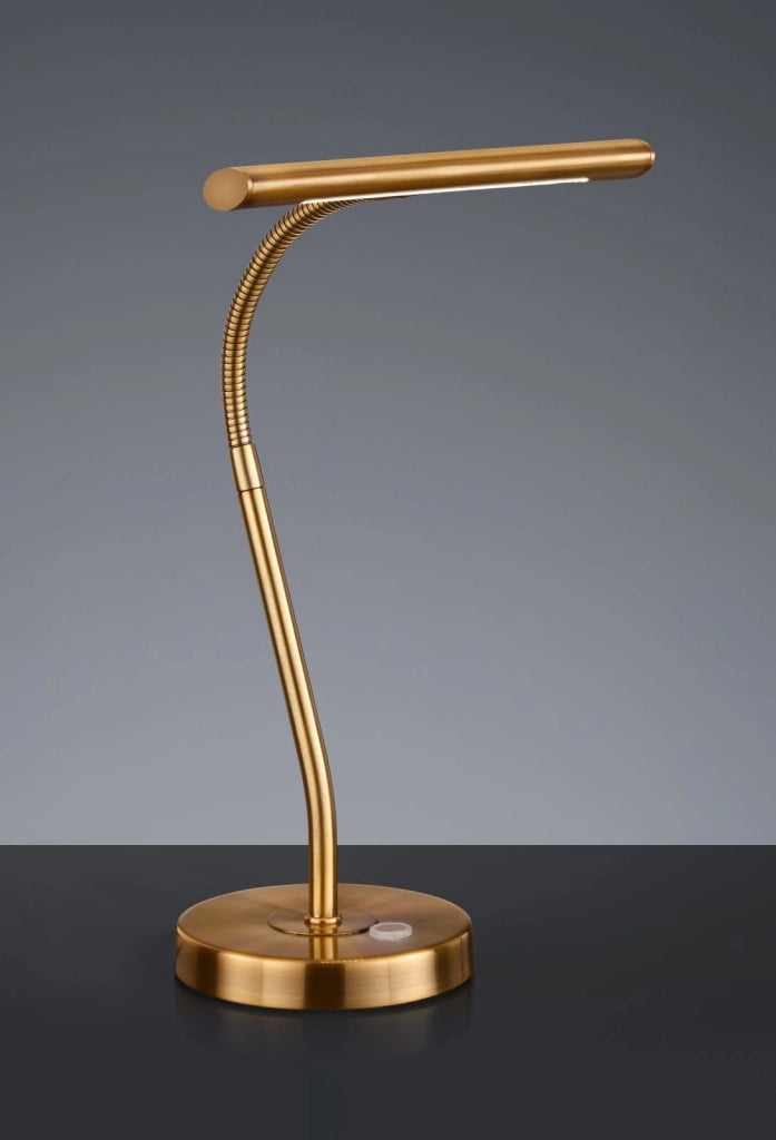 CURTIS LAMPADA DA TAVOLO LED 4W · 1x 430lm, 3000K OTTONE INVECCHIATO C/FLESSIBILE CM18xH36