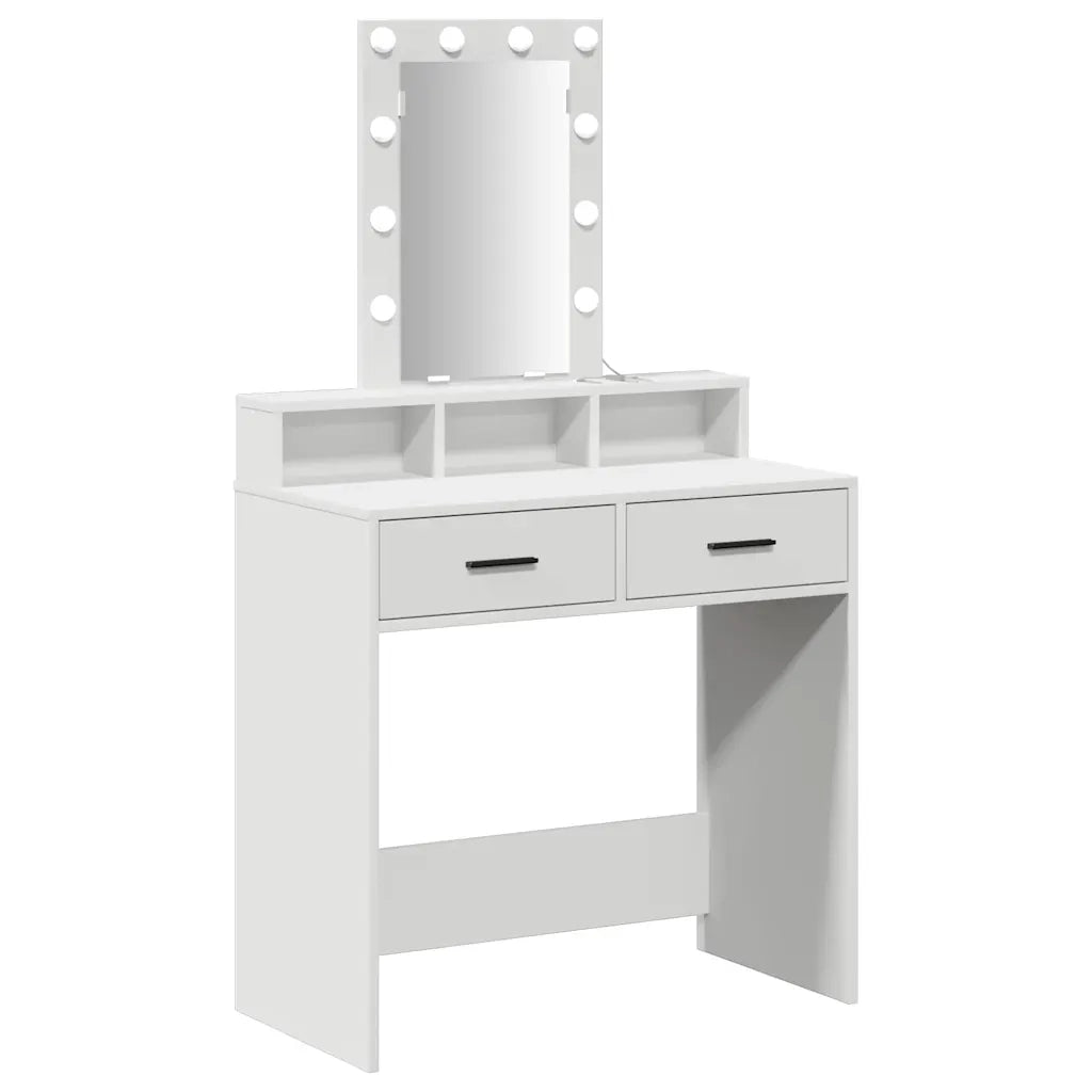Tavolo da Trucco Bianco 79 x 41 x 140 cm Legno ingegnerizzato 865163