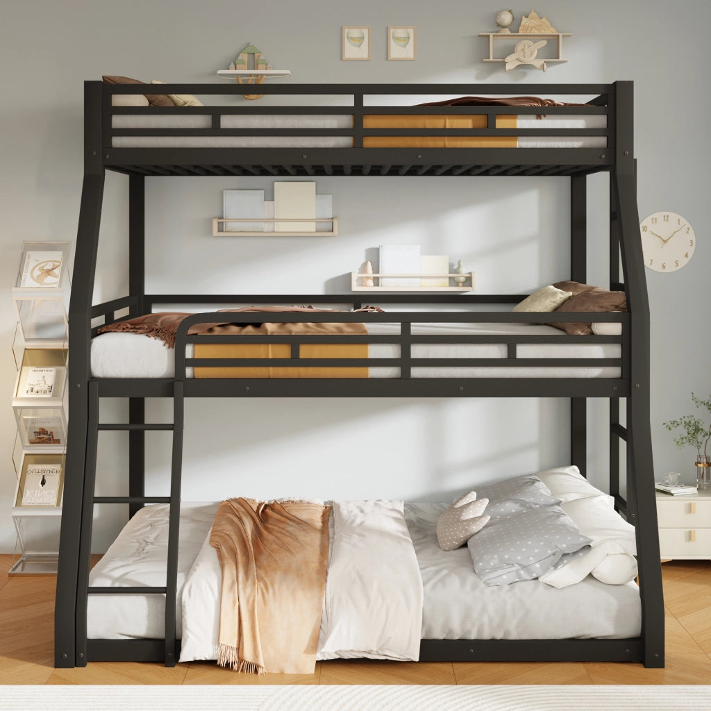 letto a castello metallo nero 147 x 213 cm