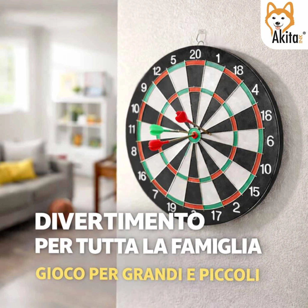 Akitaink Tiro al Bersaglio 36 cm con 6 Freccette
