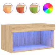 Mobile TV | Armadietto TV | Mobile Porta TV con Luci LED Rovere Sonoma 60x30x30 cm