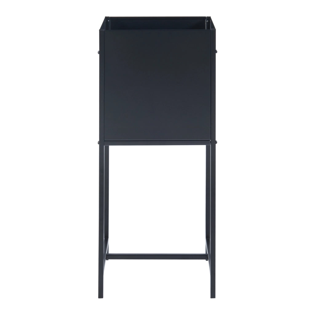 Portavasi Porsgrunn Contenitore Rettangolare Metallo Nero 70 x 30 x 30 cm [en.casa]