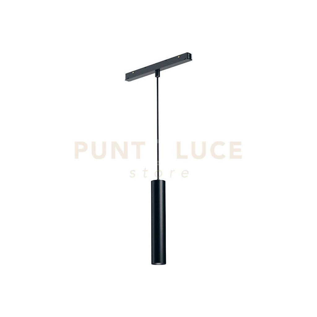 GFA1370- MODULO LED A SOSPENSIONE PER BINARIO DOPPIA ACCENSIONE AD INCASTRO MAGNETICO PER BINARIO 48V 3000K 671LM 10W H.20CM NERO