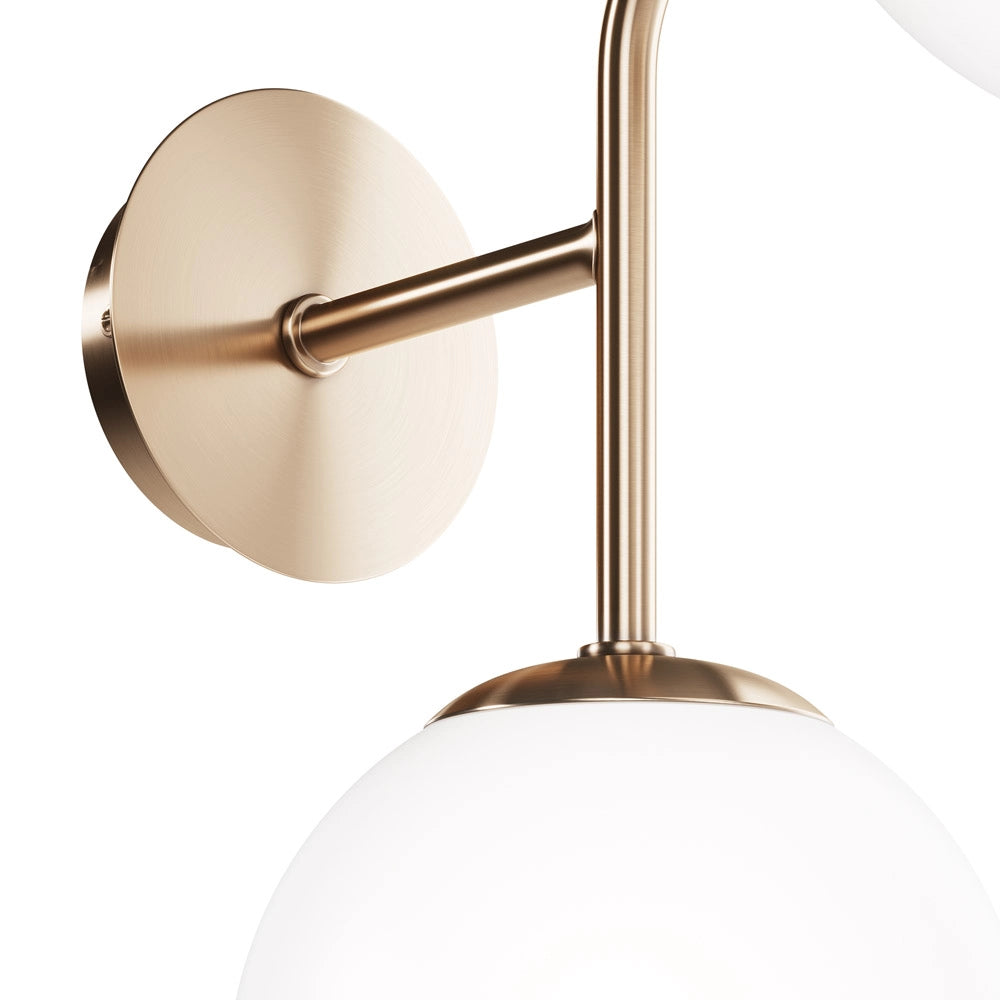 Maytoni applique contemporanea Erich 2 luci E14 oro rosa metallo vetro