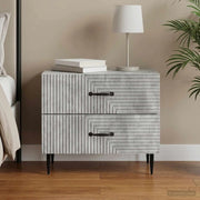 Armadio da Notte Grigio Cemento 62 x 34,5 x 47,5 cm 894778