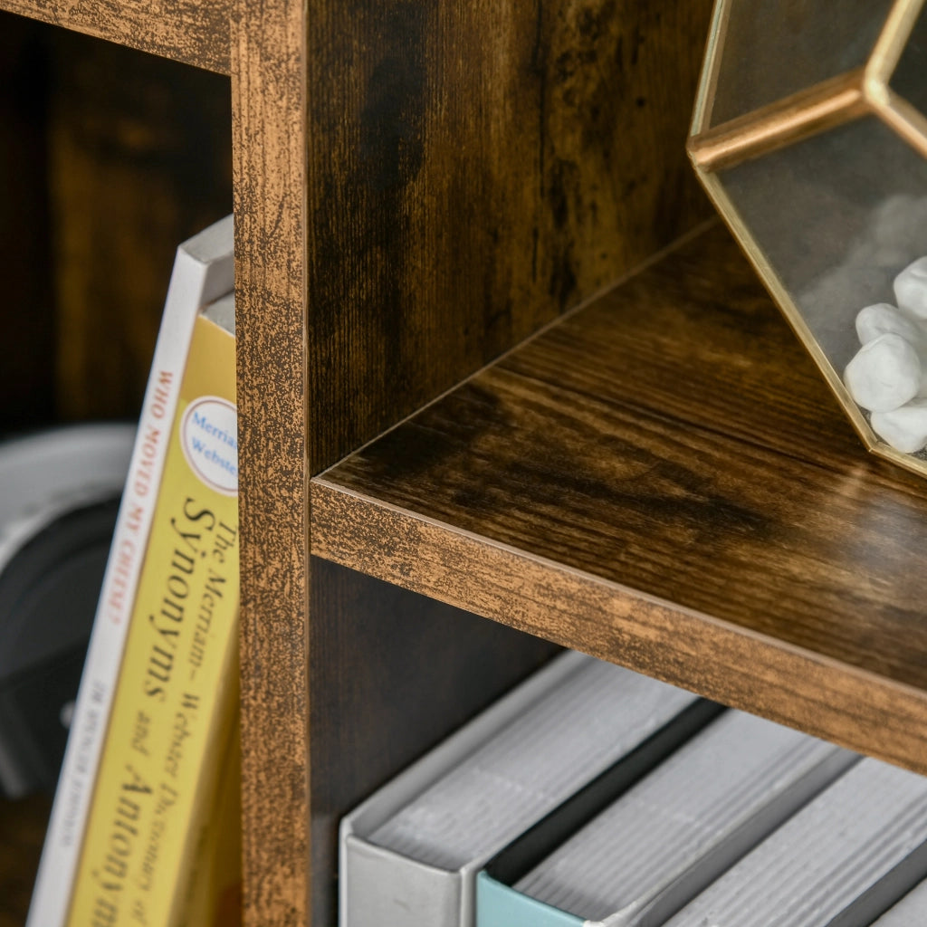 Libreria Rustica in Legno con 7 Ripiani ¨C Zephmum ¨C Marrone 50x24x106 cm