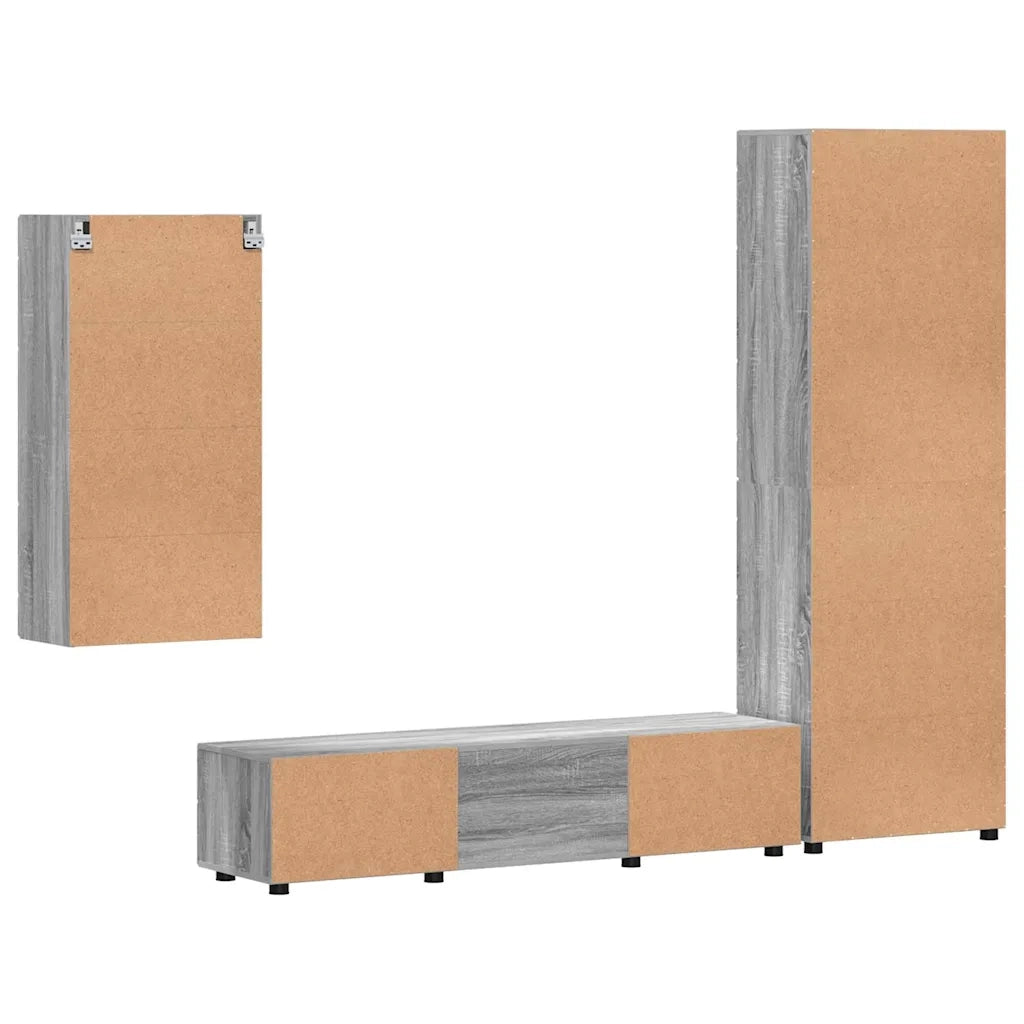 Set mobile TV FLORIN 3 pcs Grigio Sonoma Legno multistrato 3397950