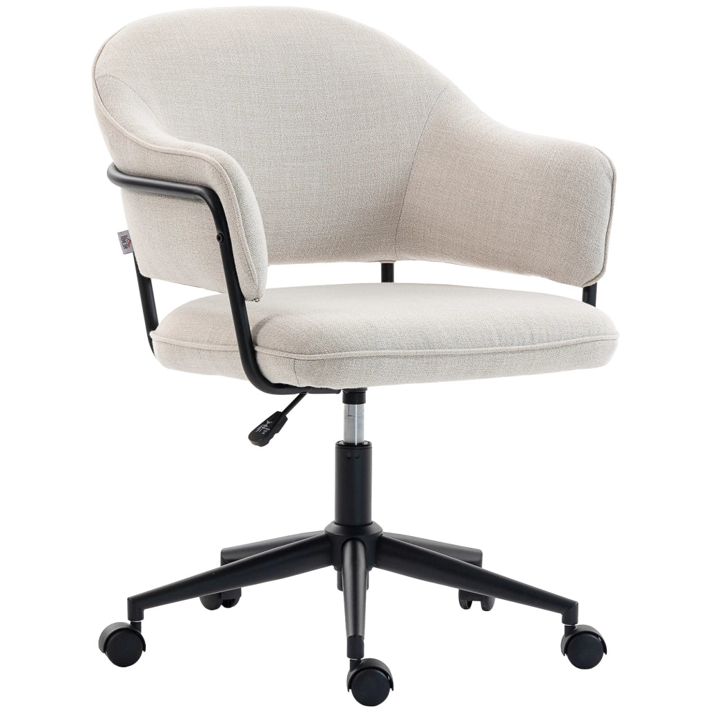 Sedia da ufficio ergonomica ¨C zephmum ¨C 63x65x83-92 cm, crema