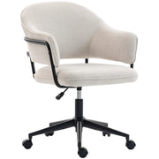 Sedia da ufficio ergonomica ¨C zephmum ¨C 63x65x83-92 cm, crema