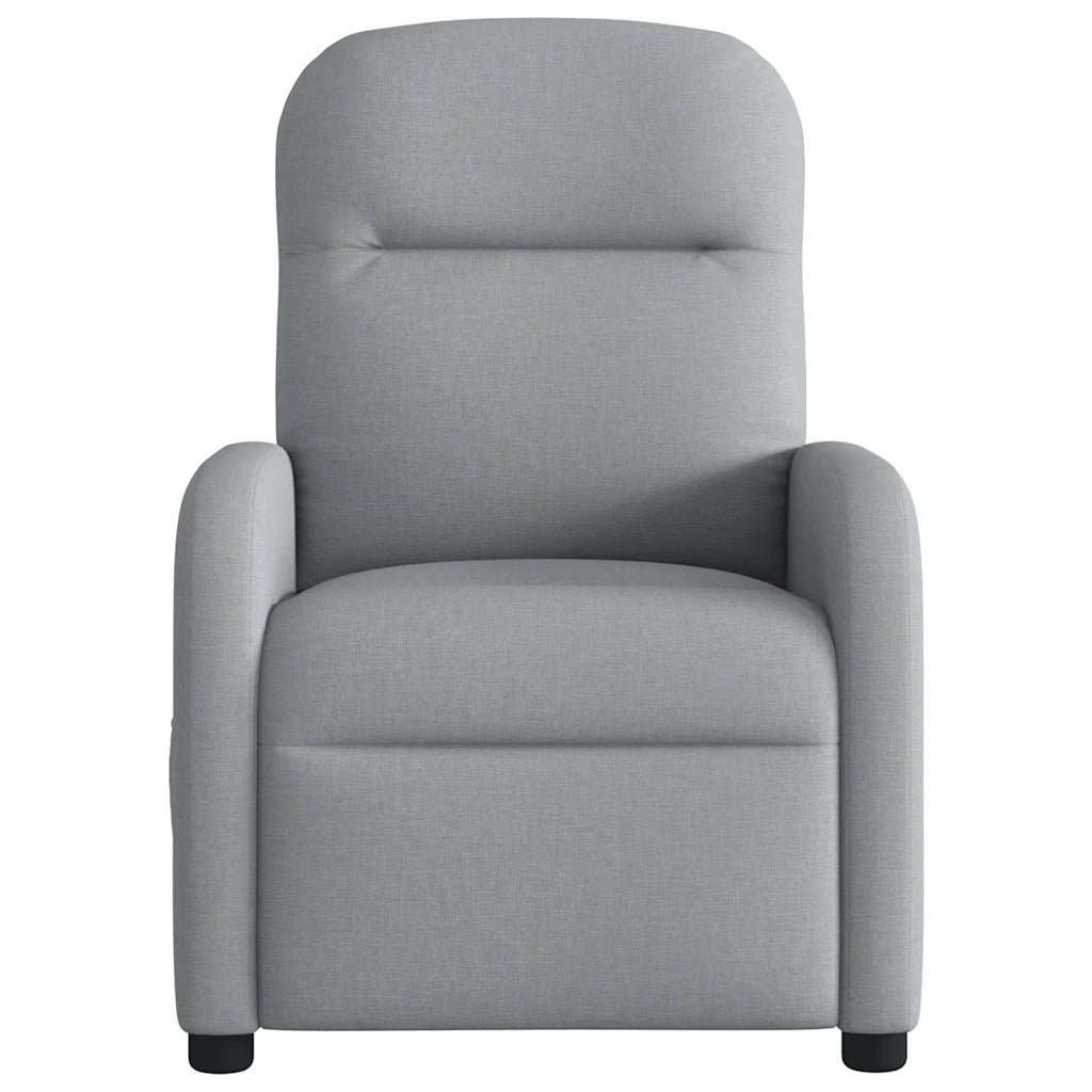 vidaXL Poltrona Elettrica Reclinabile Grigio Chiaro in Tessuto