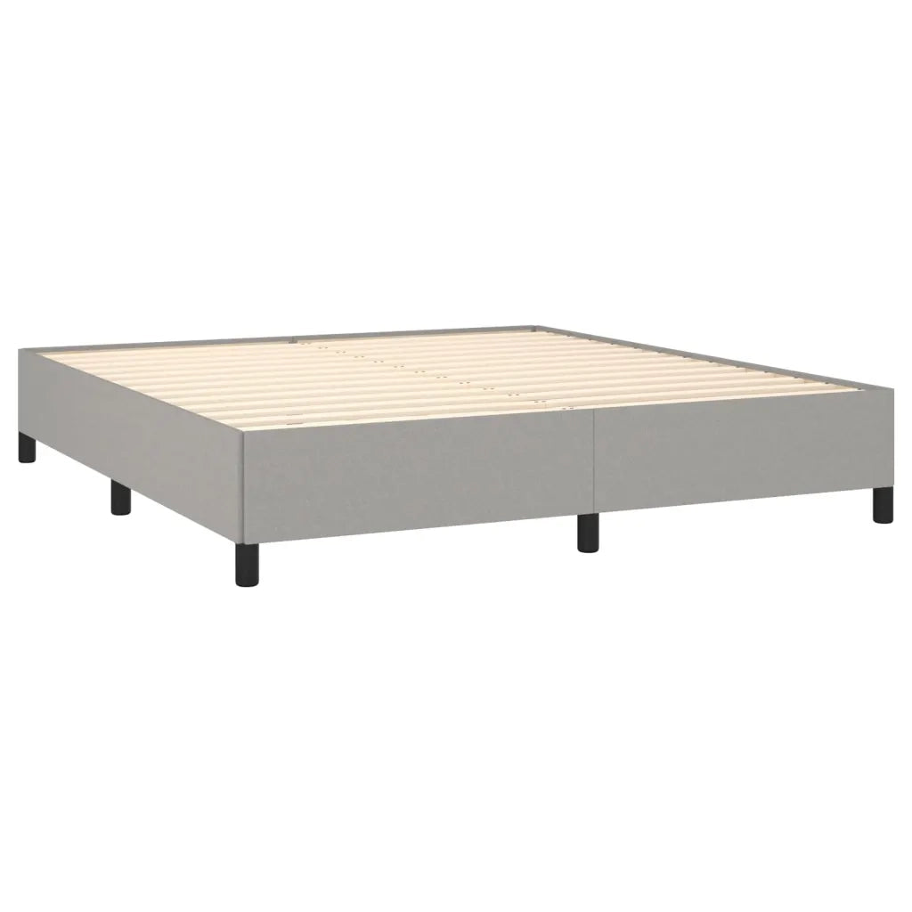 Giroletto a Molle con Materasso Grigio Chiaro160x200 cm Tessuto 3127813